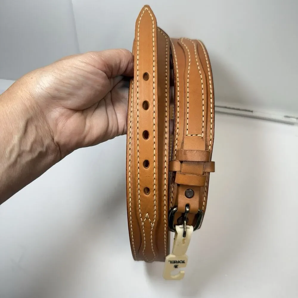 TOREL Western Belt Split Top Grain Cowhide Sz 30/75 In Tan New